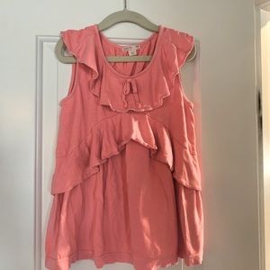 *SOLD* Crewcuts sun washed ruffle tank sz 8